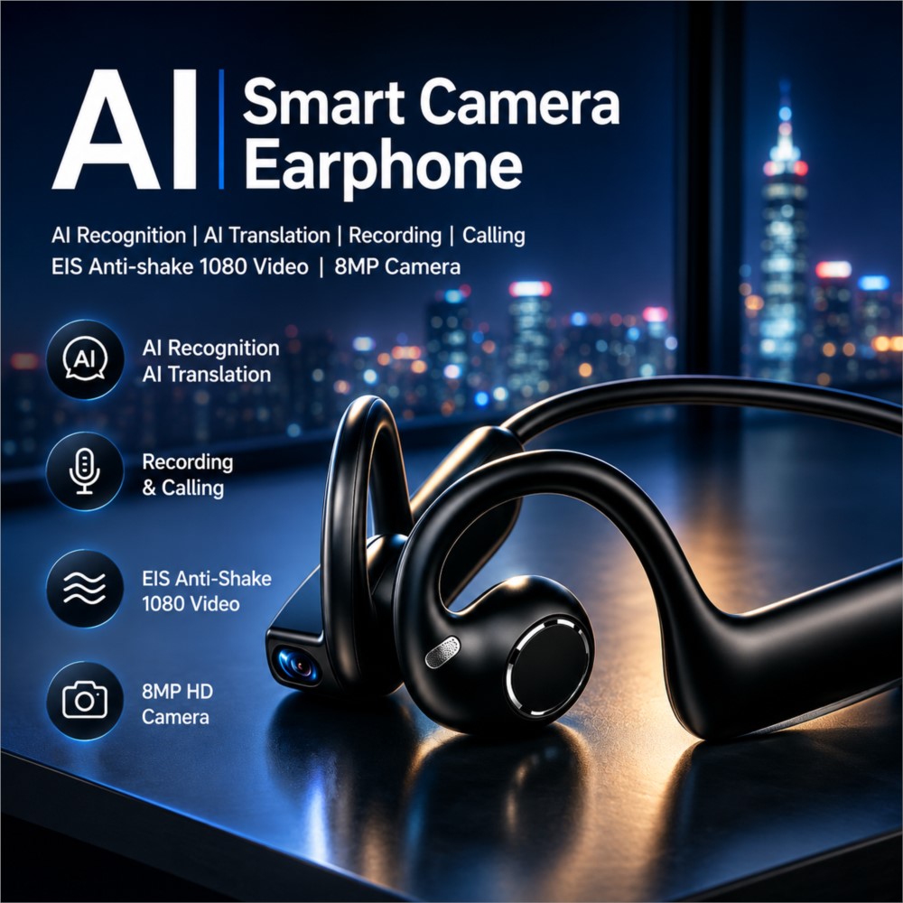 Outdoor Sport Bar - AI Smart Earphones 800W Smart Camera