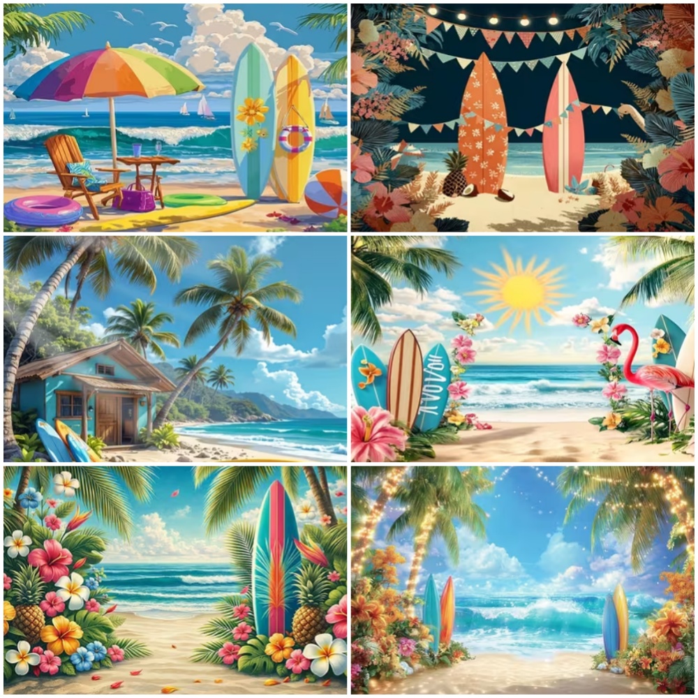 Summer Surfboard Theme Backdro - Outdoor Sport Background review and price