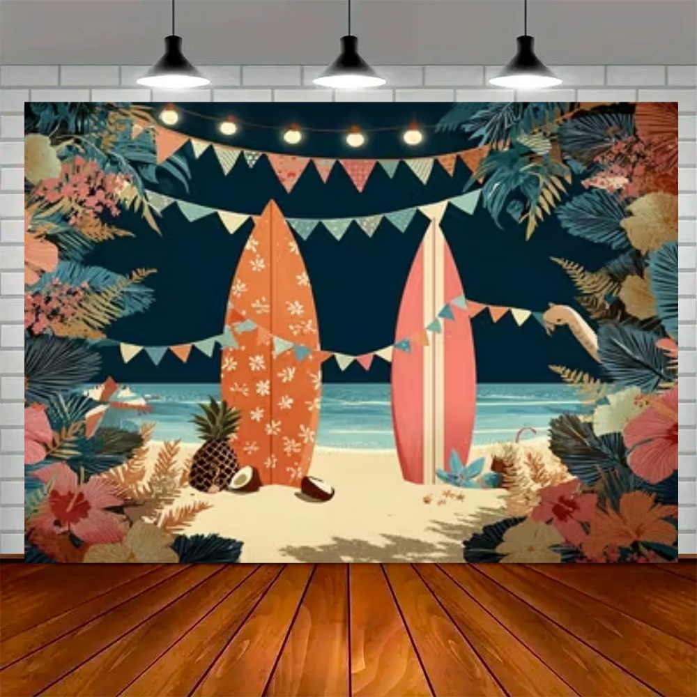 Summer Surfboard Theme Backdro - Outdoor Sport Background review and price