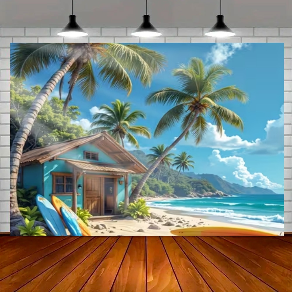 Summer Surfboard Theme Backdro - Outdoor Sport Background review and price